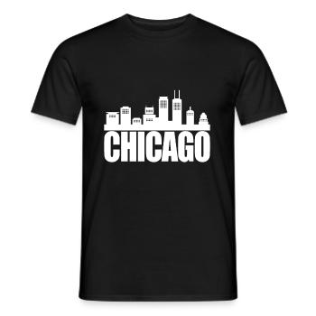 Chicago - Männer T-Shirt - Schwarz - Vorne - AI Model Male 178 light (178cm)