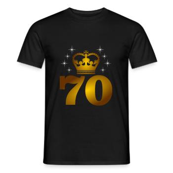 70th birthday - Men's T-Shirt - black - Front - AI Model Male 178 light (178cm)
