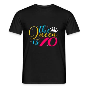 70th birthday - Men's T-Shirt - black - Front - AI Model Male 178 light (178cm)