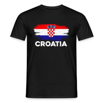 Kroatien - Männer T-Shirt - Schwarz - Vorne - AI Model Male 178 light (178cm)