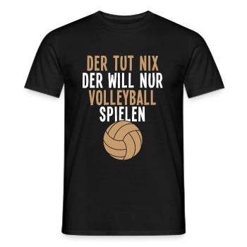 Volleyball - Männer T-Shirt - Schwarz - Vorne - AI Model Male 178 light (178cm)