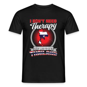 Thaïlande - T-shirt homme - noir - Devant - AI Model Male 178 light (178cm)
