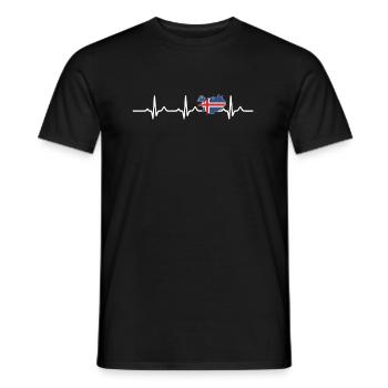 Iceland - Men's T-Shirt - black - Front - AI Model Male 178 light (178cm)