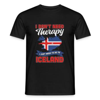 Iceland - Men's T-Shirt - black - Front - AI Model Male 178 light (178cm)