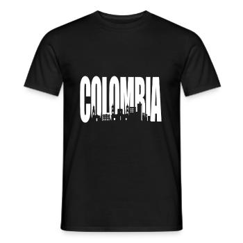 Kolumbien - Männer T-Shirt - Schwarz - Vorne - AI Model Male 178 light (178cm)