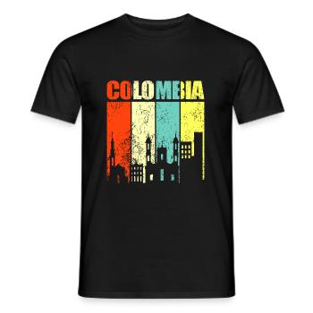 Kolumbien - Männer T-Shirt - Schwarz - Vorne - AI Model Male 178 light (178cm)