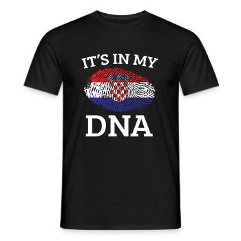 Croatia - Men's T-Shirt - black - Front - AI Model Male 178 light (178cm)
