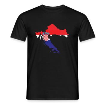 Kroatien - Männer T-Shirt - Schwarz - Vorne - AI Model Male 178 light (178cm)