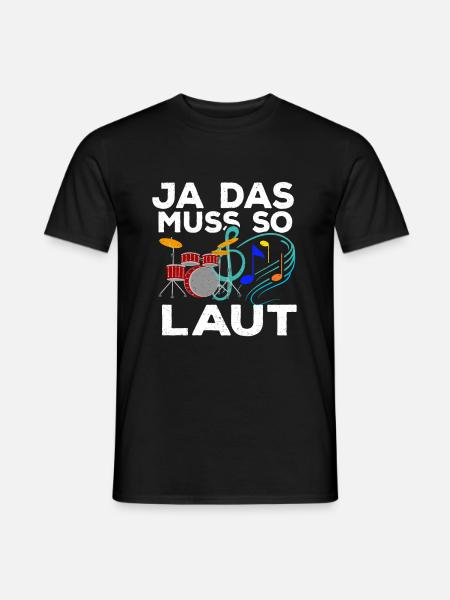 Schlagzeug - Männer T-Shirt - Schwarz