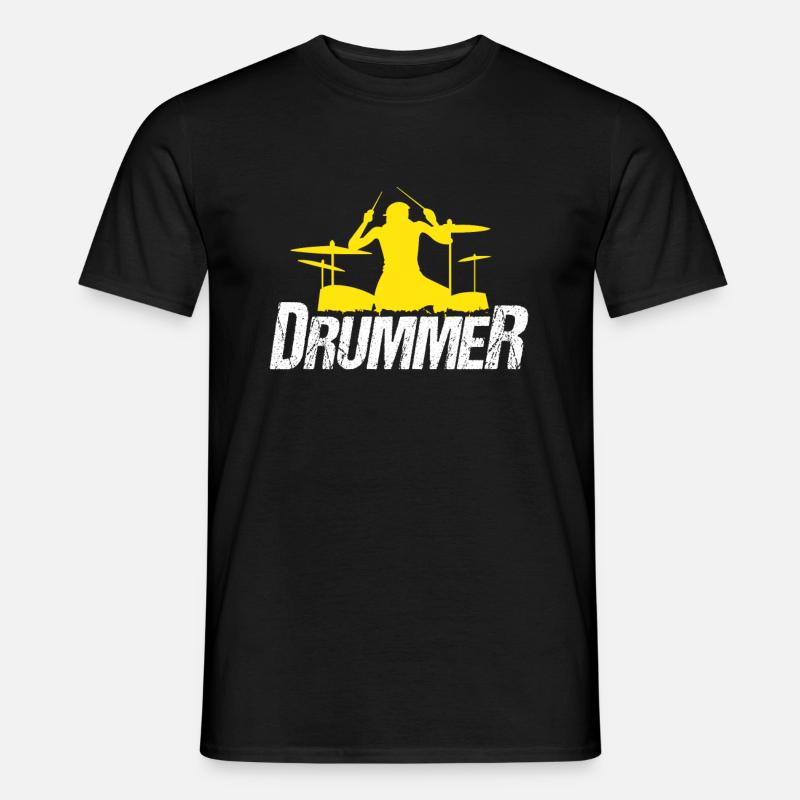 Schlagzeug - Männer T-Shirt - Schwarz