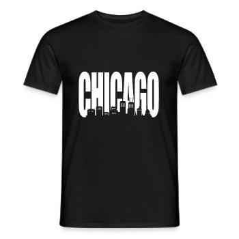 Chicago - Männer T-Shirt - Schwarz - Vorne - AI Model Male 178 light (178cm)