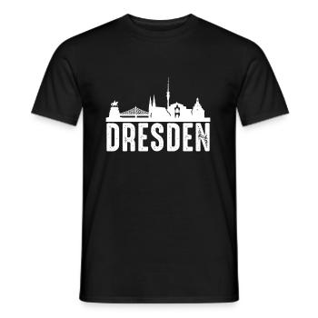 Dresden - Men's T-Shirt - black - Front - AI Model Male 178 light (178cm)