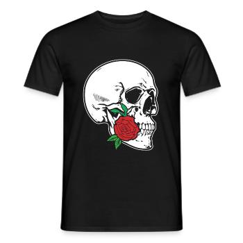Tête de mort - T-shirt homme - noir - Devant - AI Model Male 178 light (178cm)