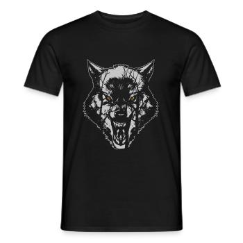 Wolf - T-shirt homme - noir - Devant - AI Model Male 178 light (178cm)