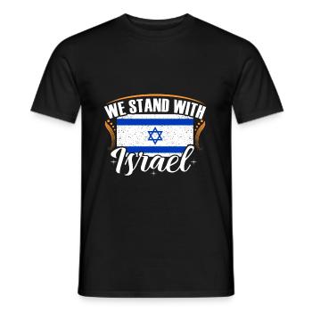 Israel - Men's T-Shirt - black - Front - AI Model Male 178 light (178cm)