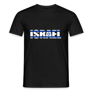 Israel - Men's T-Shirt - black - Front - AI Model Male 178 light (178cm)