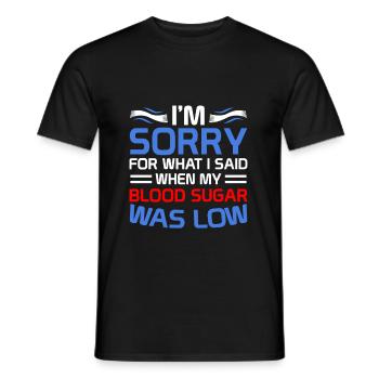diabète - T-shirt homme - noir - Devant - AI Model Male 178 light (178cm)