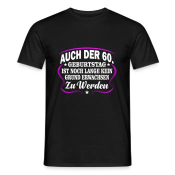 60e anniversaire - T-shirt homme - noir - Devant - AI Model Male 178 light (178cm)