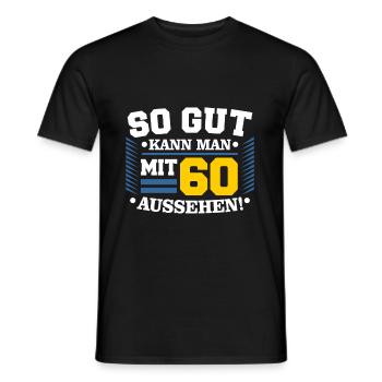 60e anniversaire - T-shirt homme - noir - Devant - AI Model Male 178 light (178cm)
