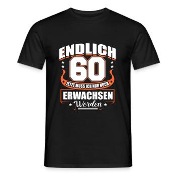 60e anniversaire - T-shirt homme - noir - Devant - AI Model Male 178 light (178cm)