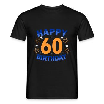 60e anniversaire - T-shirt homme - noir - Devant - AI Model Male 178 light (178cm)