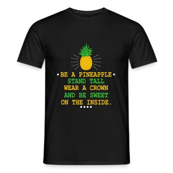 ananas - T-shirt homme - noir - Devant - AI Model Male 178 light (178cm)