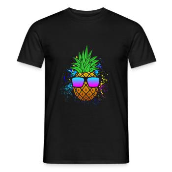 ananas - T-shirt homme - noir - Devant - AI Model Male 178 light (178cm)