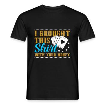 Poker Pokern Geschenk - Männer T-Shirt - Schwarz - Vorne - AI Model Male 178 light (178cm)