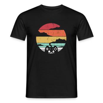 Computer gaming gamer gift gambling - Men's T-Shirt - black - Front - AI Model Male 178 light (178cm)