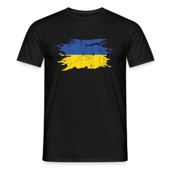 Ukraine - Men's T-Shirt - black - Front - AI Model Male 178 light (178cm)