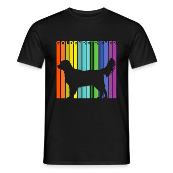 Golden retrievers - T-shirt homme - noir - Devant - AI Model Male 178 light (178cm)