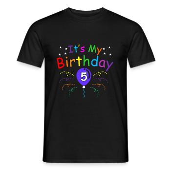 5. Geburtstag - Männer T-Shirt - Schwarz - Vorne - AI Model Male 178 light (178cm)