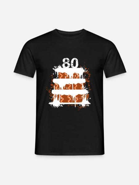 80th birthday - Men's T-Shirt - black