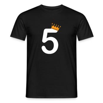 5. Geburtstag - Männer T-Shirt - Schwarz - Vorne - AI Model Male 178 light (178cm)