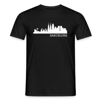 Barcelone - T-shirt homme - noir - Devant - AI Model Male 178 light (178cm)