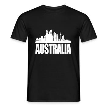 Australien - Männer T-Shirt - Schwarz - Vorne - AI Model Male 178 light (178cm)