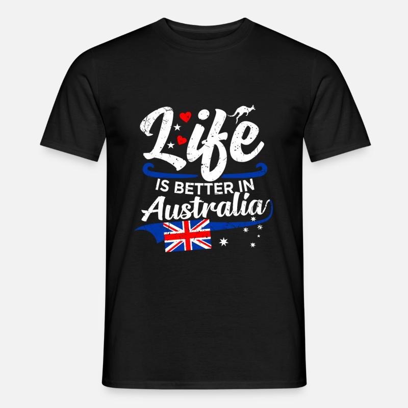 Australien - Männer T-Shirt - Schwarz