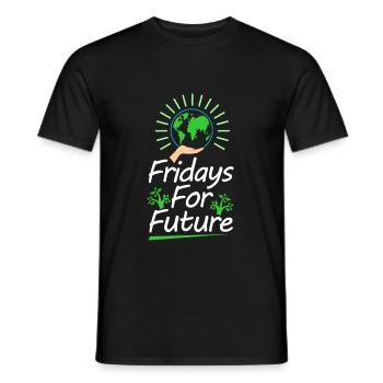 Friday for future Climate change - Men's T-Shirt - black - Front - AI Model Male 178 light (178cm)