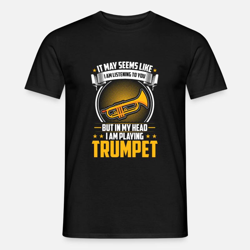Trompete - Männer T-Shirt - Schwarz