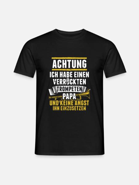 Trompete - Männer T-Shirt - Schwarz