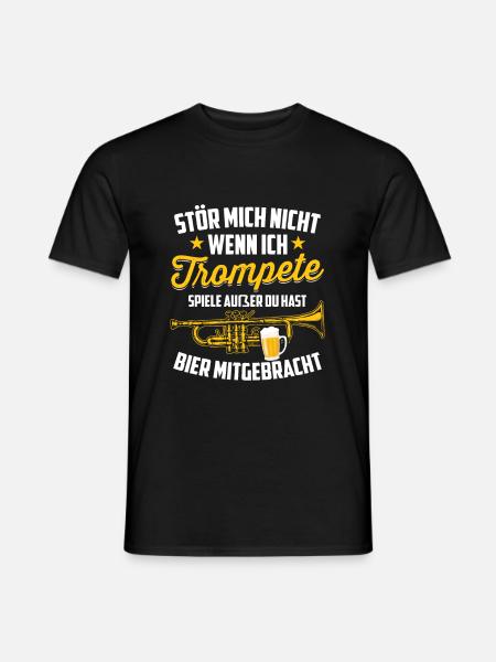 Trompete - Männer T-Shirt - Schwarz