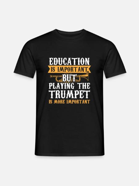 Trompete - Männer T-Shirt - Schwarz