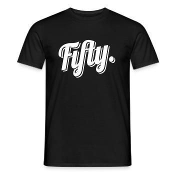 50ème anniversaire - T-shirt homme - noir - Devant - AI Model Male 178 light (178cm)