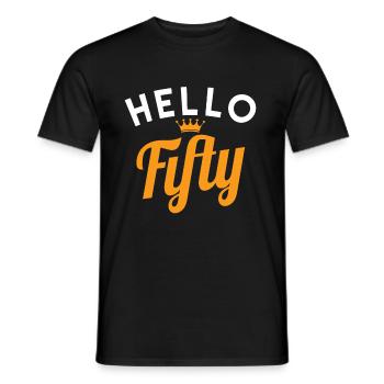 50ème anniversaire - T-shirt homme - noir - Devant - AI Model Male 178 light (178cm)