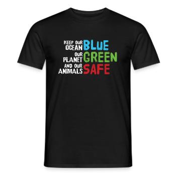 Friday for Future Climate Change Climate Rescue Gifts - Men's T-Shirt - black - Front - AI Model Male 178 light (178cm)