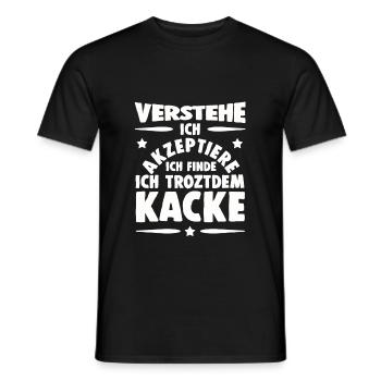 Scheiße Doof Dumm Dumme Welt Lustiger Spruch Dumme - Männer T-Shirt - Schwarz - Vorne - AI Model Male 178 light (178cm)