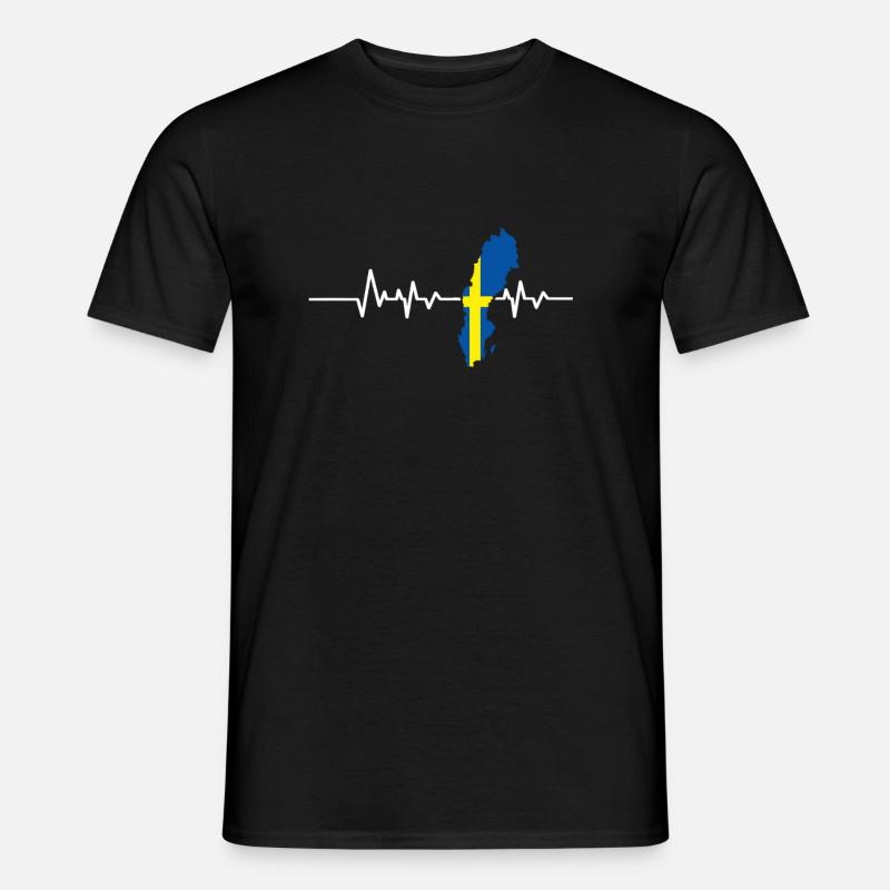 Schweden - Männer T-Shirt - Schwarz