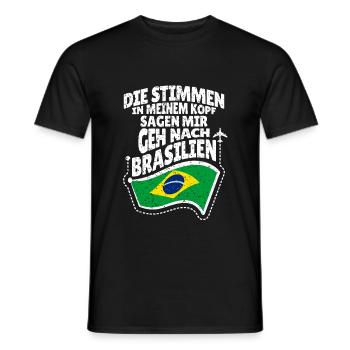 Brasilien - Männer T-Shirt - Schwarz - Vorne - AI Model Male 178 light (178cm)