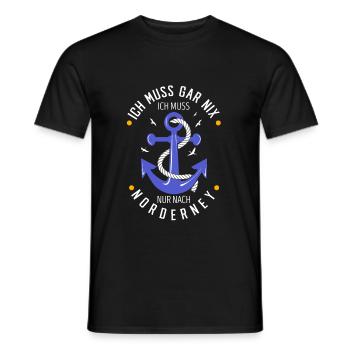 Norderney - T-shirt homme - noir - Devant - AI Model Male 178 light (178cm)