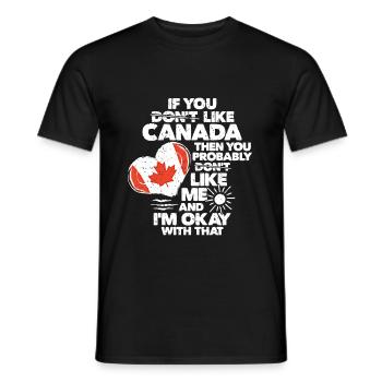 Kanada - Männer T-Shirt - Schwarz - Vorne - AI Model Male 178 light (178cm)